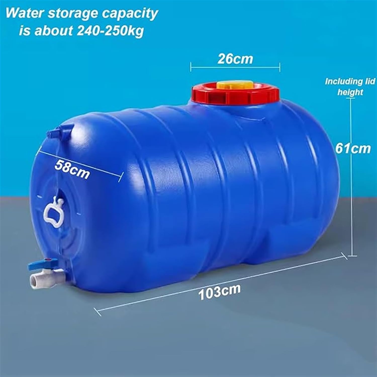 Outdoor Travel Multifunctional Water Tank Food-Grade Plastic Buckets Easy to Clean, Ideal for Allotments Shipping Hydroponics Water Storage Compost
