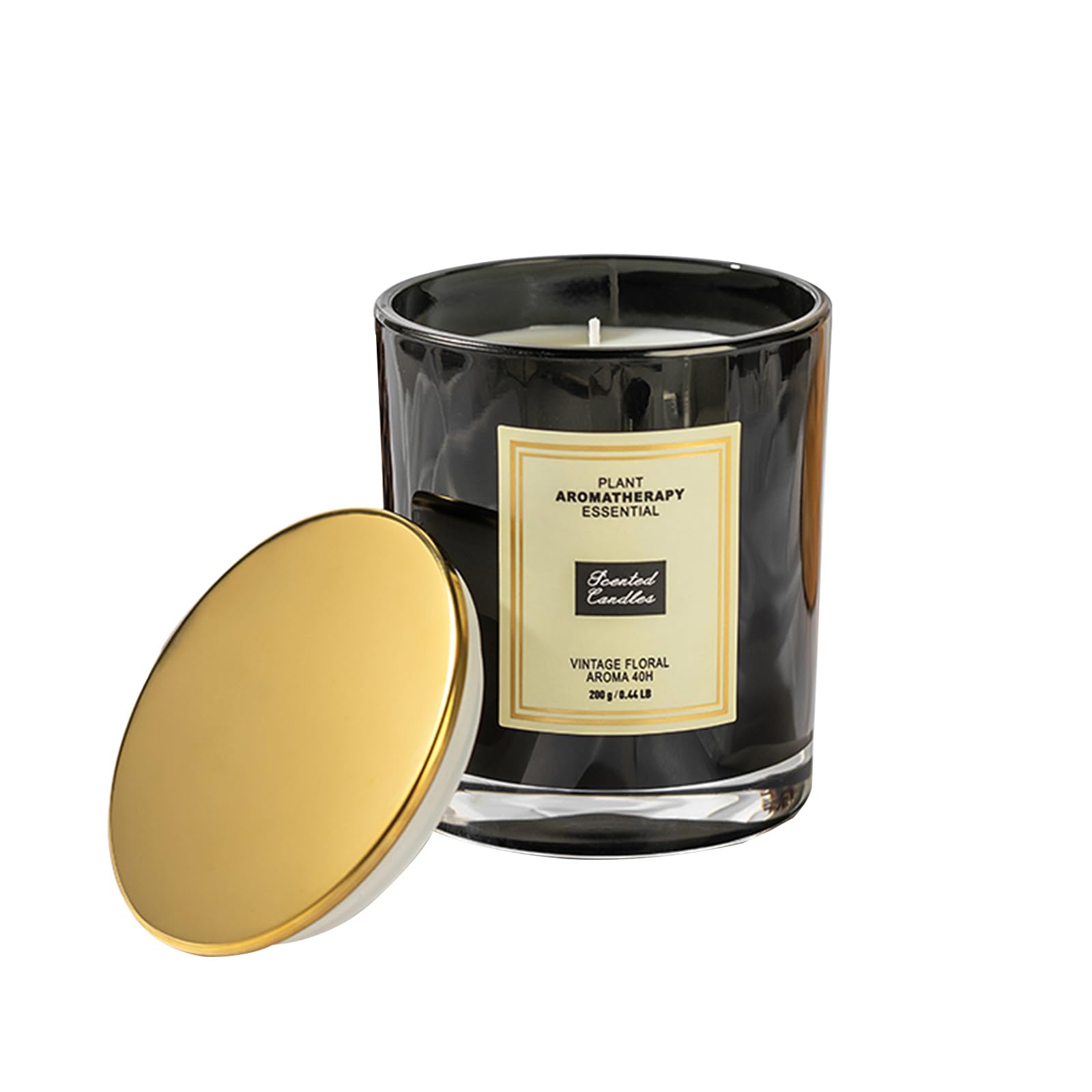 Natural Candles | Miss.Coco Candle | Essential Oils and 100% Pure Soy Wax Candle | 100% Cotton Lead-Free Wick - Luxury Air Freshening Jar Candles - Perfect Home Decor |Glass Cup Candle, Black