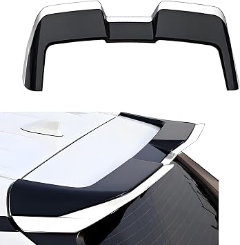 Rear Tail Wing Trunk Lip Tail Roof Spoiler Flap Fits for Toyota RAV-4 RAV4 2019 2020 2021 2022 2023 2024 2025 Black+White