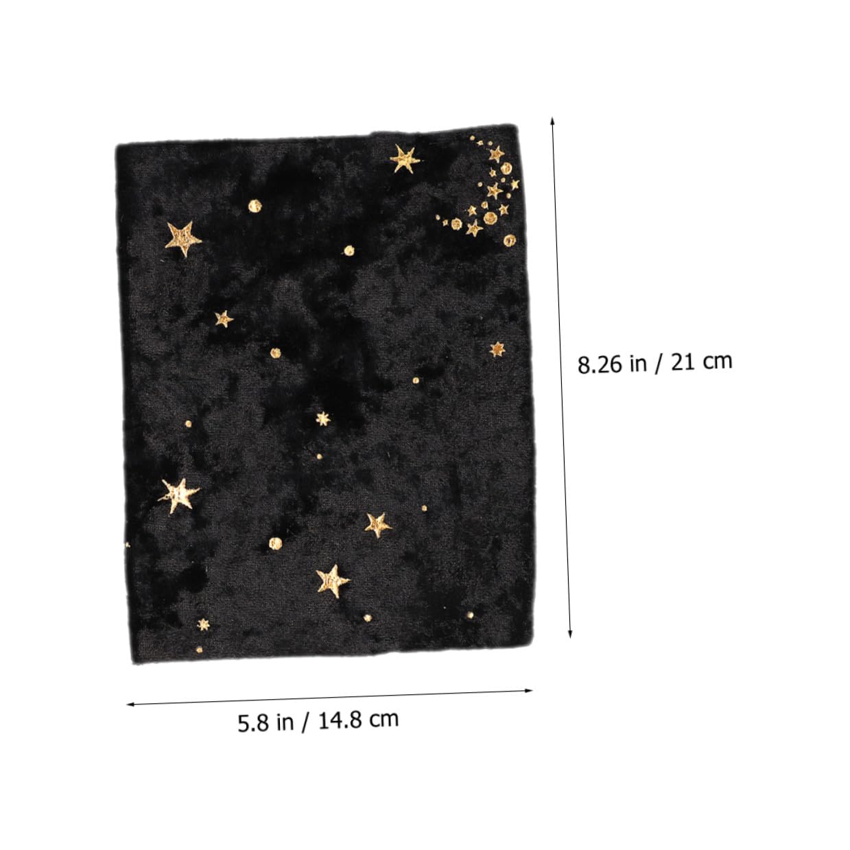 Housoutil 4 Piezas Funda para Libros de Tela con Diseño de Estrellas y Luna Terciopelo Protectora Resistente y Decorativa para Estudiantes y Escolar