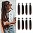 8 Pack Ombre Braiding Hair Pre Stretched - 20 80G/Pack Premium Pre Stretched Braiding Hair Extensions, Professional Itch Free Hot Water Setting Perm Yaki Texture Prestretched Hair(1B30)