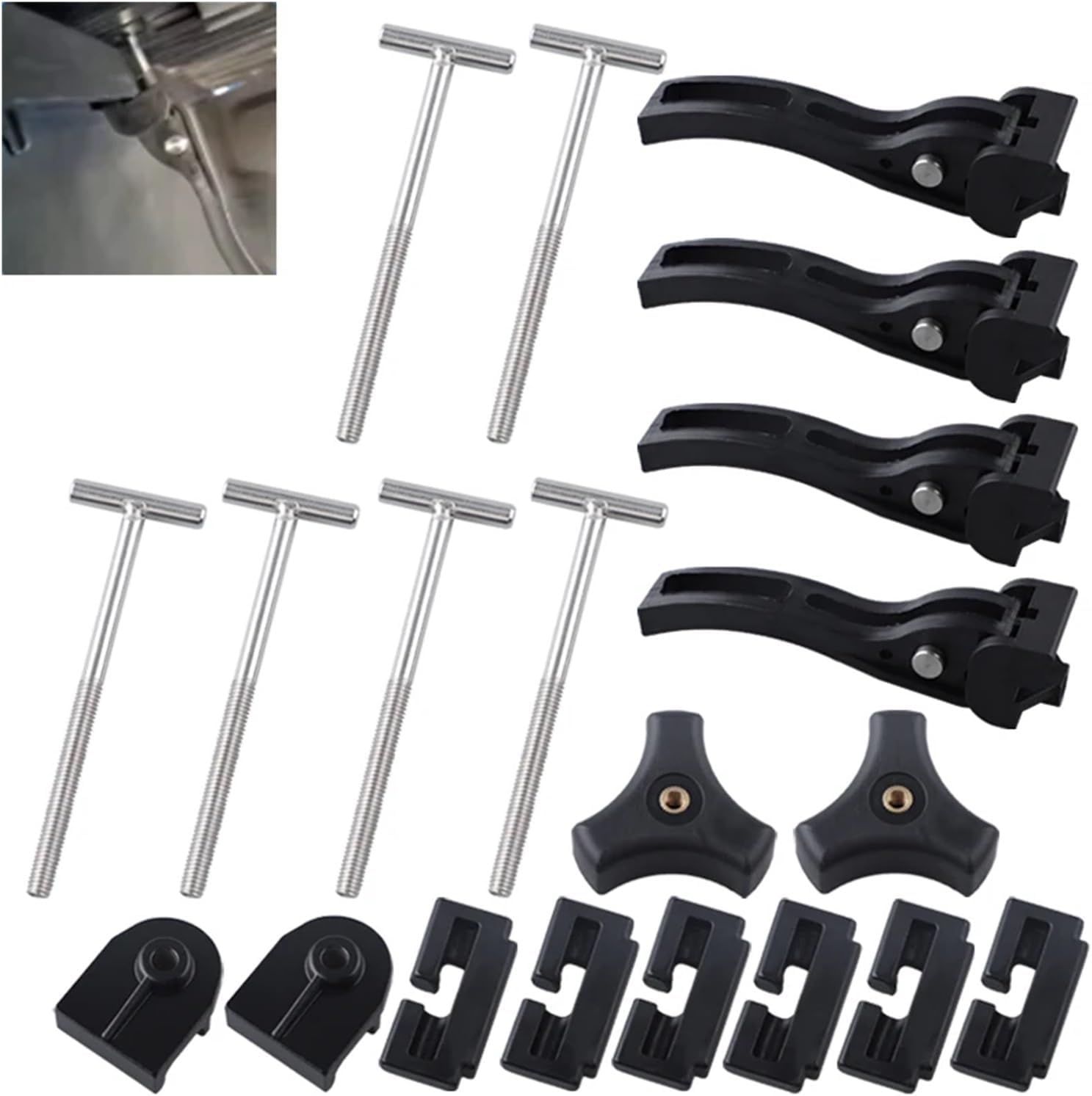 Tonneau Cover Parts 20-Piece Truck Bed Cover Fixing Kit Universal Replacement Parts for Truck Bed