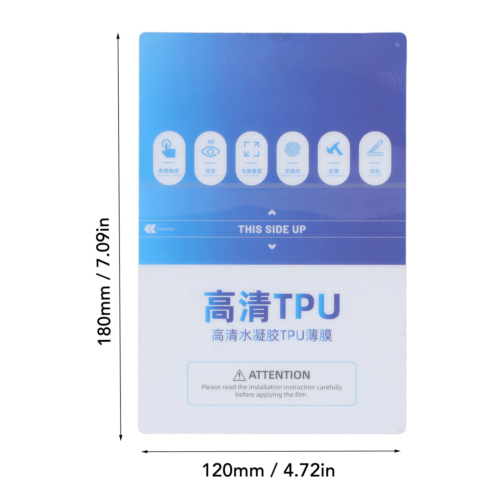 Película protectora de alta transmisión de luz con ajuste perfecto - 50 piezas Protector de pantalla transparente de película TPU para teléfonos móviles, relojes y cámaras -