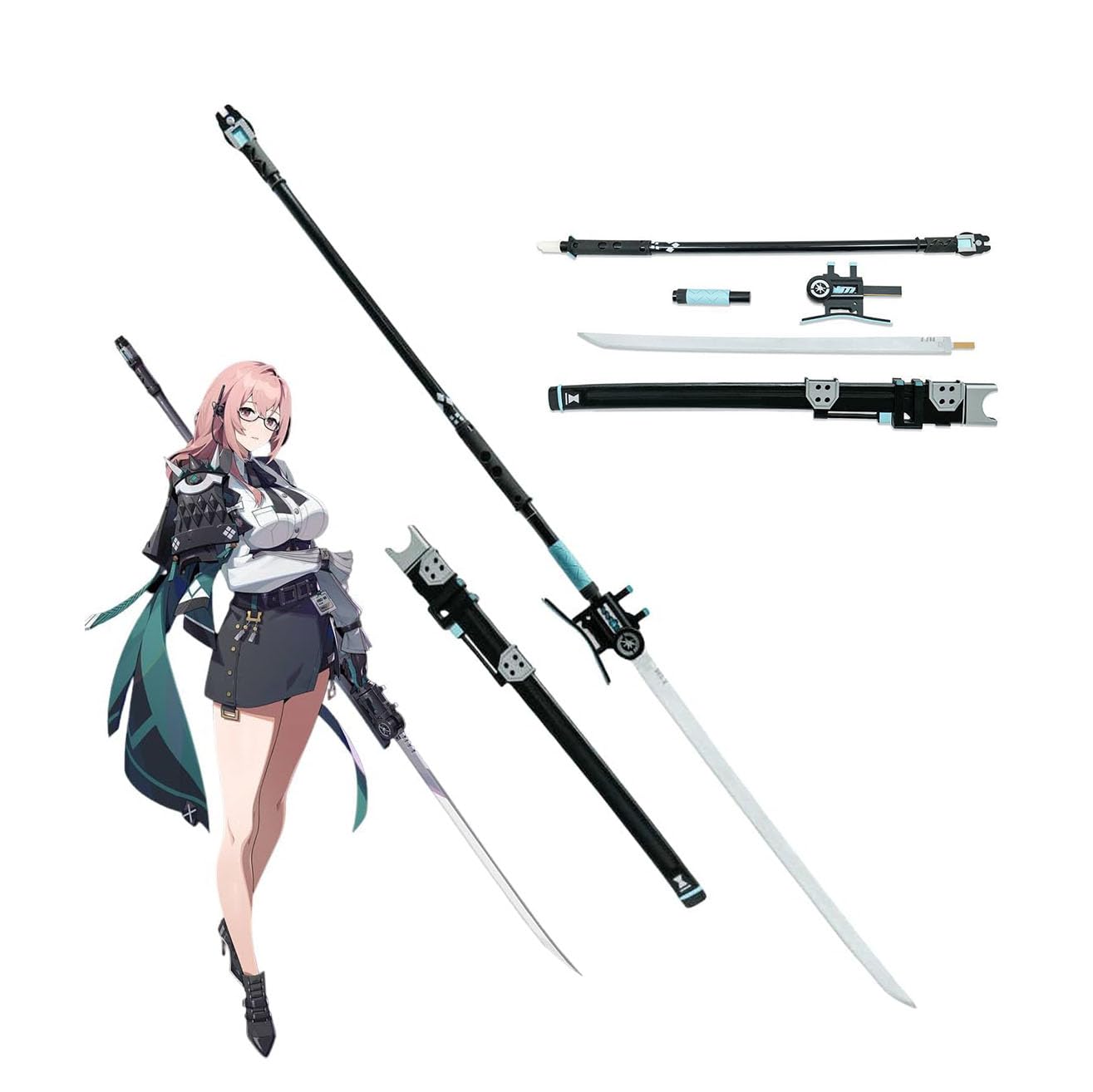 Amazon.co.jp: ゼンレスゾーンゼロ 月城柳 コスプレ道具 薙刀 約175cm 