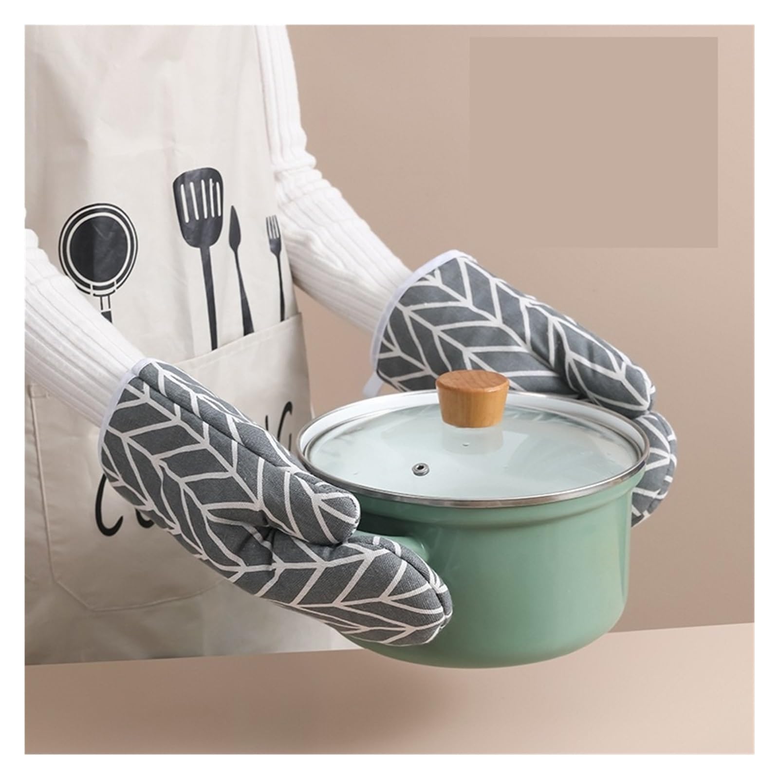1 Paire De Gants Anti-brûlure for Four À Micro-Ondes pour Cuisine