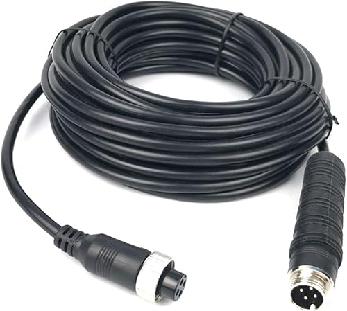 Cable de extensión de aviación de 4 pines para cámara de visión trasera CCTV, camión, remolque, autocaravana, autocaravana, sistema de monitor de