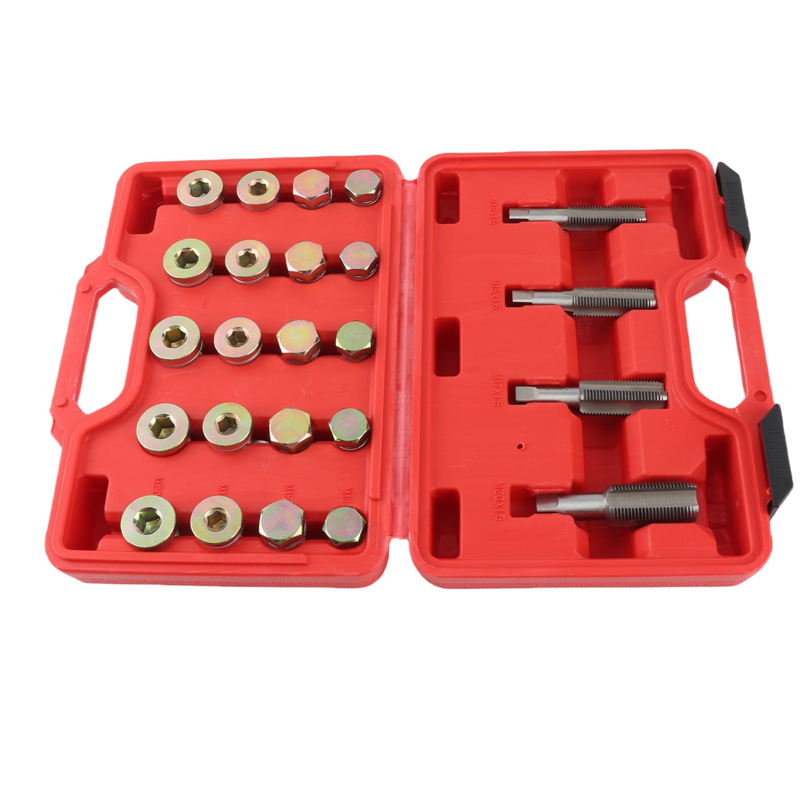 Aramox Kit Riparazione Filetti, 64Pcs M M17 M20 Kit Riparazione Filetto Olio Coppa Kit Ingranaggio Tappo di Scarico