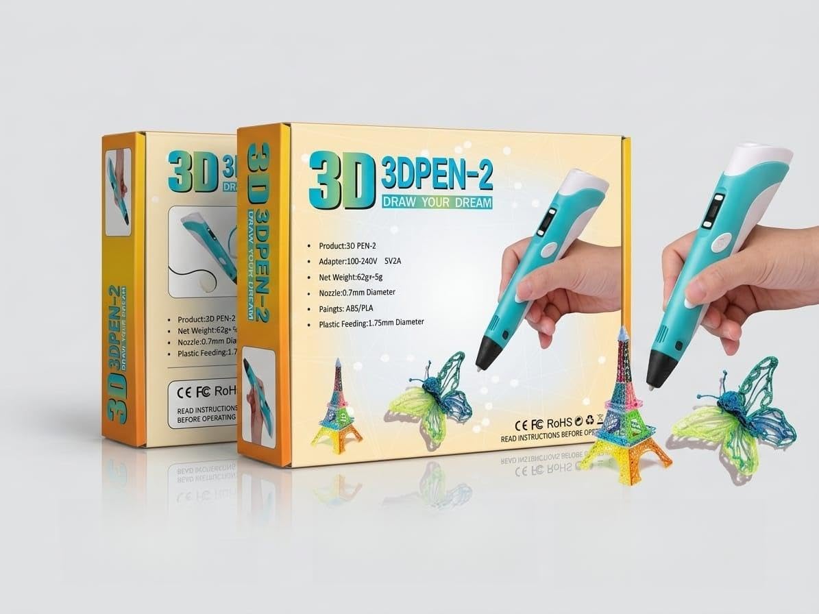 3D Pen for Kids and Adults | 3D Printing Drawing Pen | DIY Art & Craft Tool | Educational Creative Gift | PLA Filament Compatible-image-42