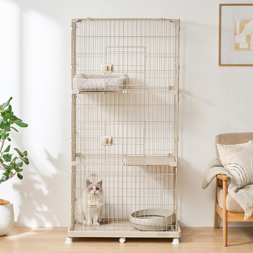 Amazon | ペットケージ PEC-903V ライトベージュ | Generic | 飼育