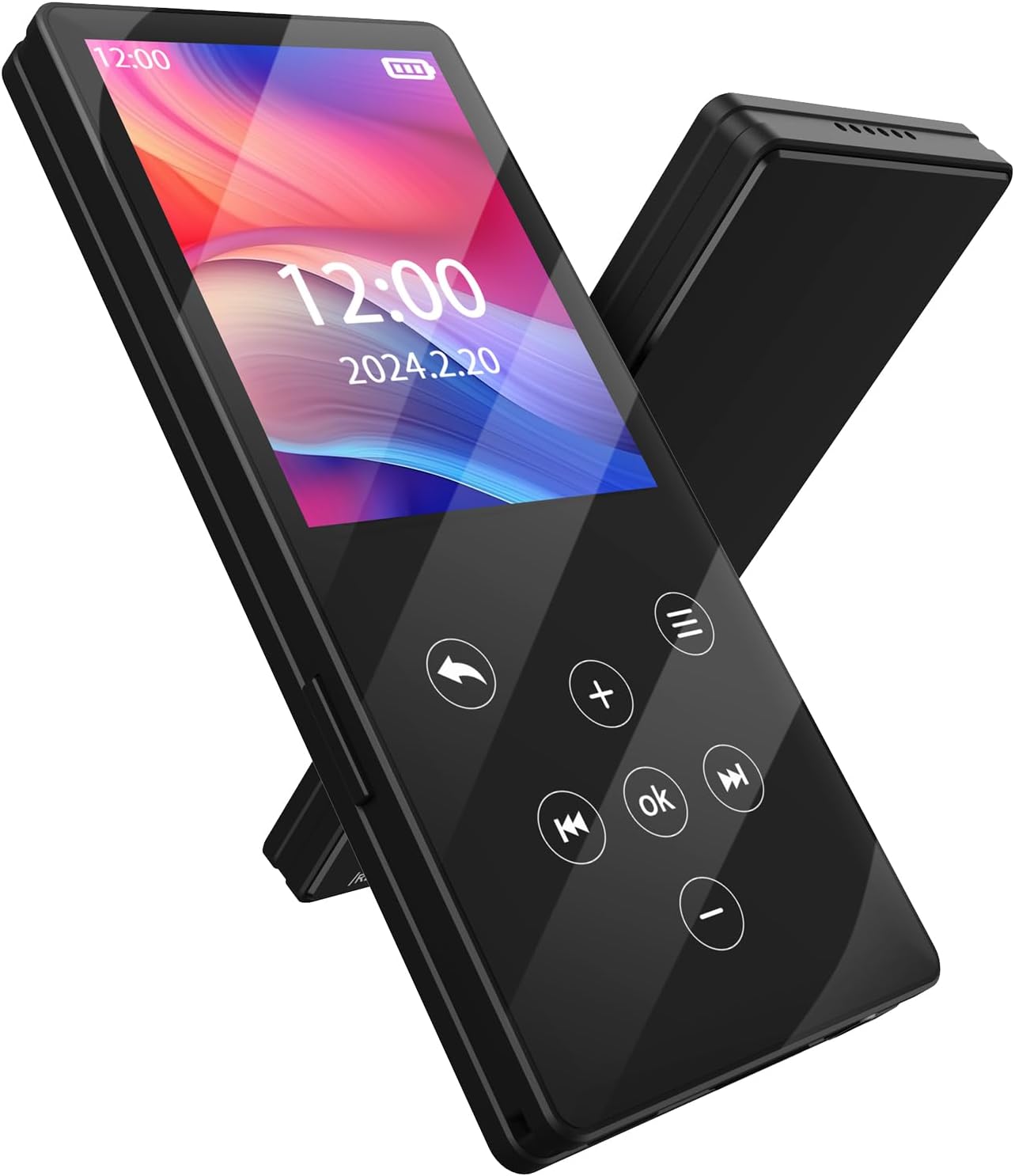 Gueray 64GB MP3 Players with Bluetooth 5.0 MP3 & Digital Audio Players with Loudspeakers & 2.4 Inch Display Supports FM Radio Recorder Alarm Video E-book Pictures TF Card up to 128GB