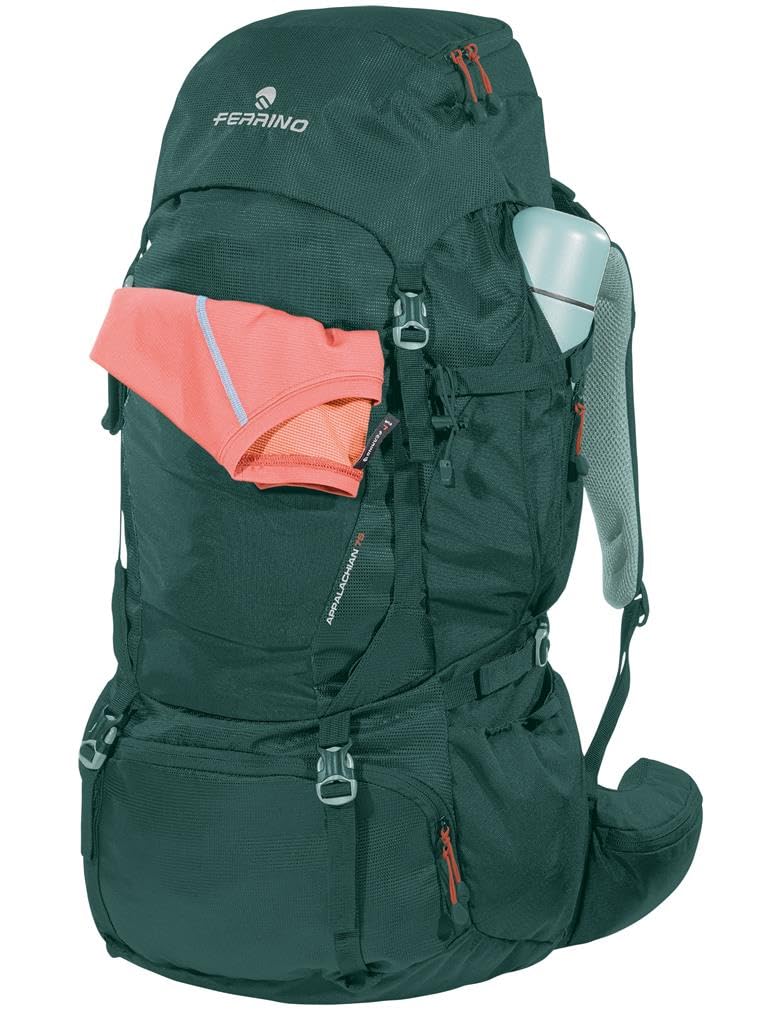 Ferrino Appalachian 75, Zaino trekking 70 litri - 75 litri ideale per escursionismo, montagna,scout e viaggio (Verde)