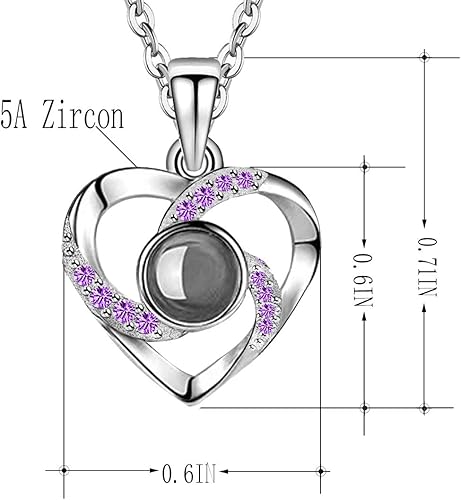 Miniatura 4 de I Love You 100 Languages Necklaces for Women Mother's Day Gifts for WomenGirlDaughterWife