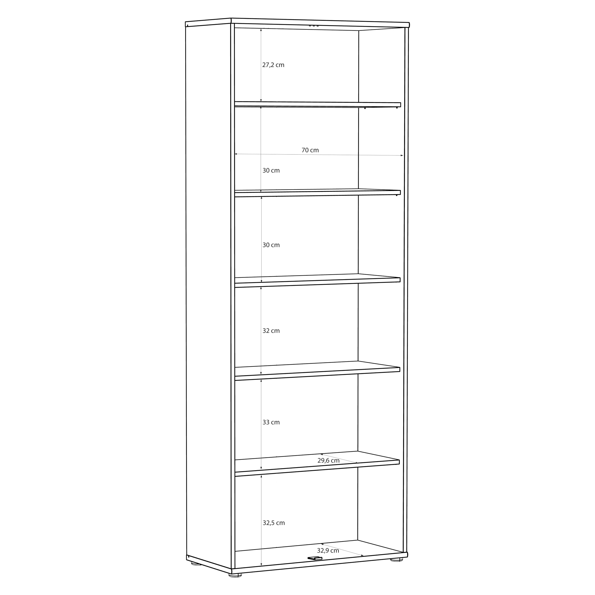 Forte TEMPRA 2 Schrank 70 80, moderner Mehrzweckschrank 2-türig, Schlafzimmer, Wohnzimmer, Holzwerkstoff, Büro, Kaschmir|Beige, 73,7 cm breit x 197,5 cm hoch x 34,8 cm tief