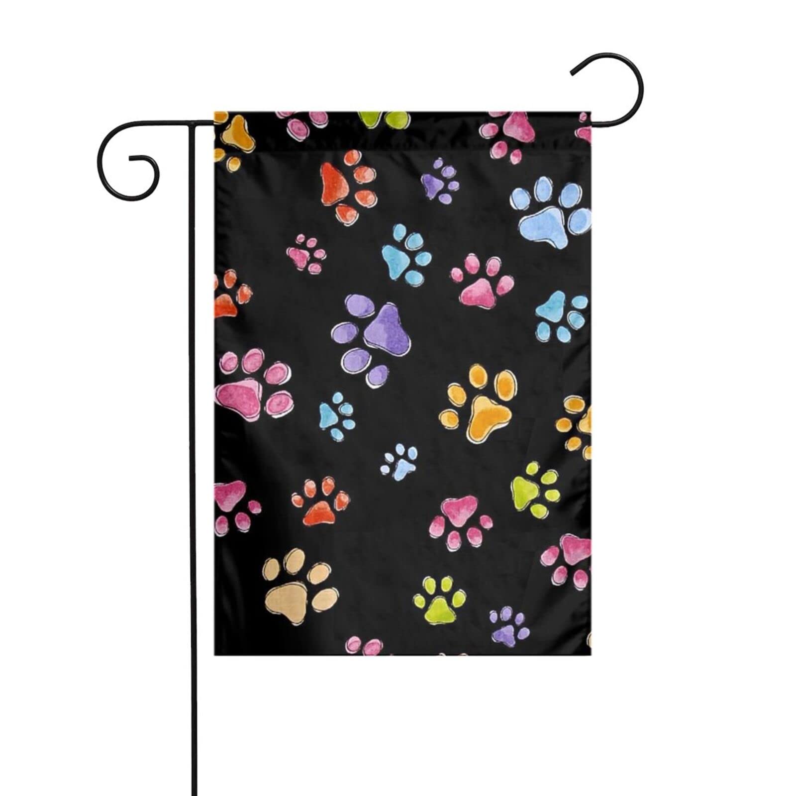 Pawful Paws Print Garden Flag Double Sided Yard Flag 12 x 18 Inch House Flag Welcome Garden Flags Outdoor Flag Decor