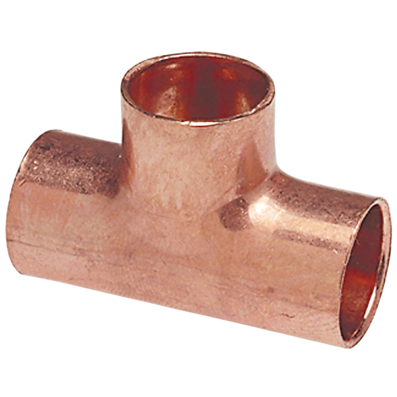 NIBCO Fig No 611, 2 in. x 1-1/4 in. x 2 in. All Cup Copper Tee, Solder