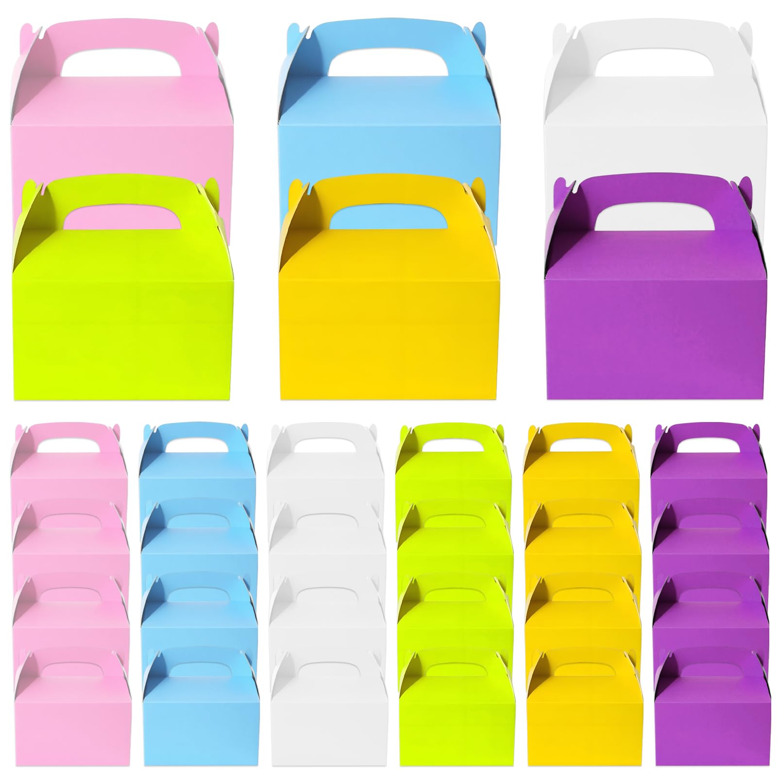 Party Favor Treat Boxes, 30 Pack Thickened Paper Gift Box, Candy Snack Goodie Bag for Birthdays Wedding Holiday Graduations (16 x 9 x 8.6 cm)