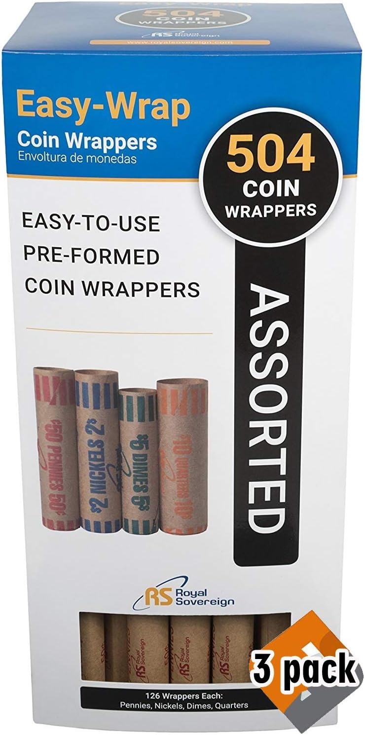 Royal Sovereign Preformed Coin Wrappers. 504 Assortment