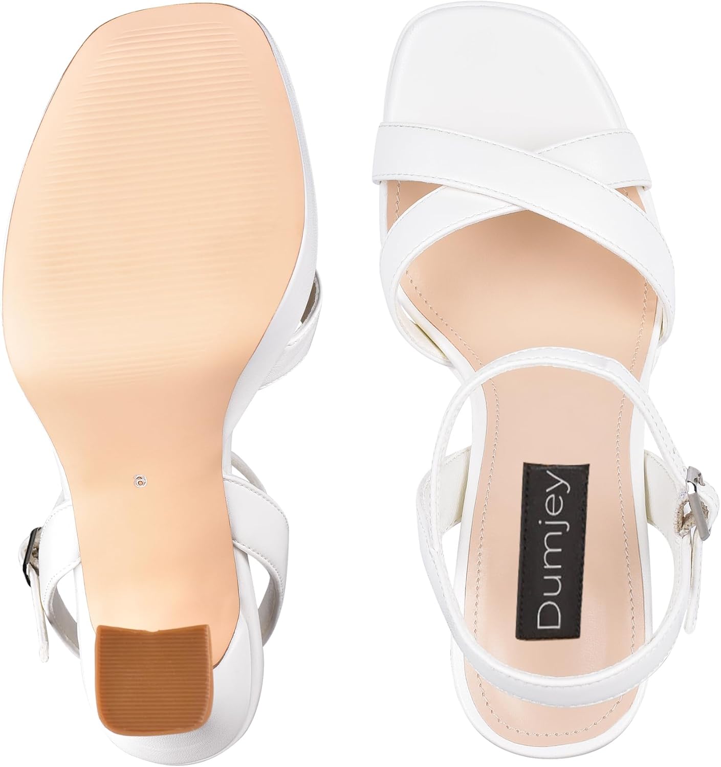 Platform Heels for Women Chunky High Heel Sandals with Ankle Strap, Open Toe Dress Shoes for Work Party Evening Wedding - Image 8