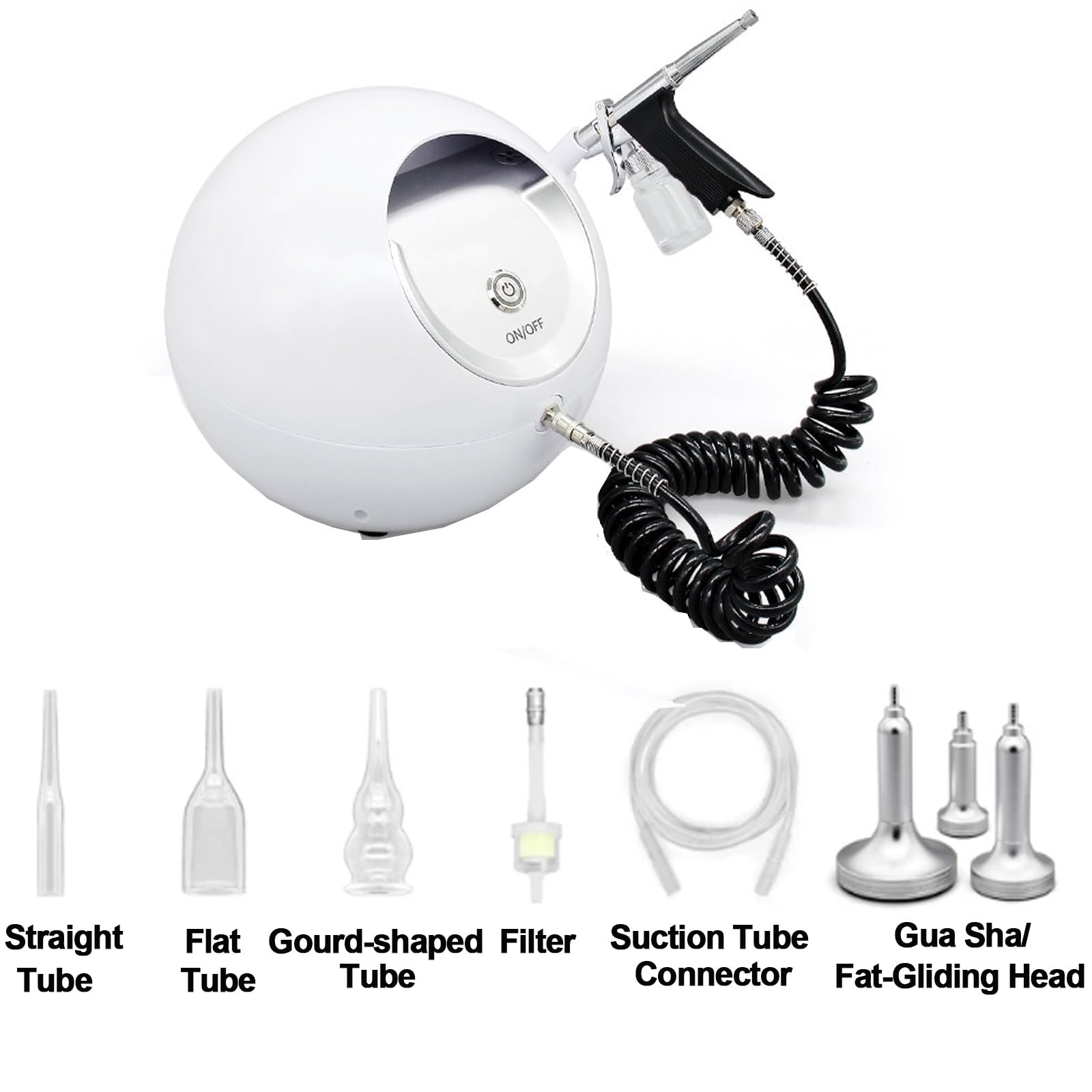 3-in-1-Gesichtsgerät, Hochdruck-Ultrafeinnebelsprühgerät, tragbares Hautpflege-Airbrush-Set, kompakt und leicht, einfach zu bedienen, for Zuhause, Salon, Reisen