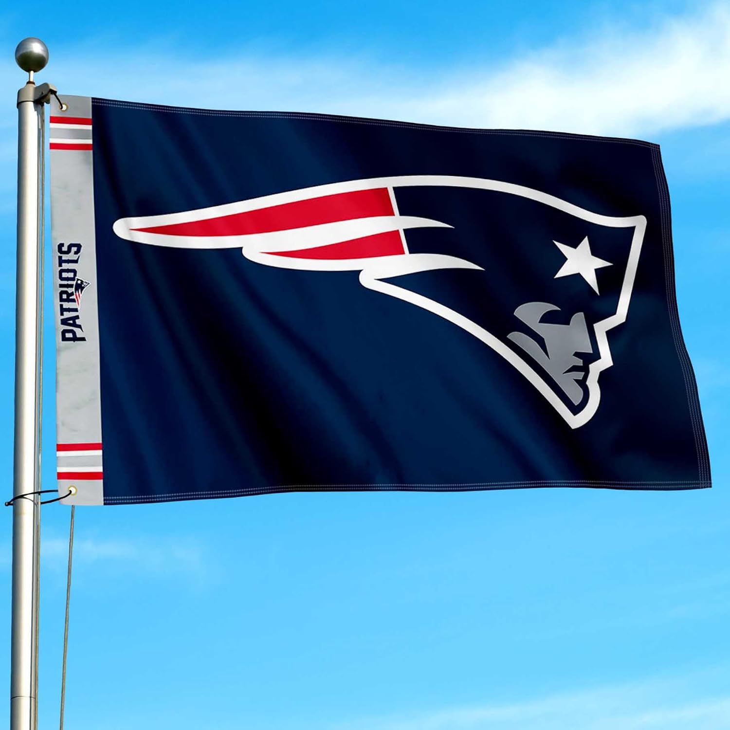 New England Patriots Printed Header 3x5 Foot Banner Flag