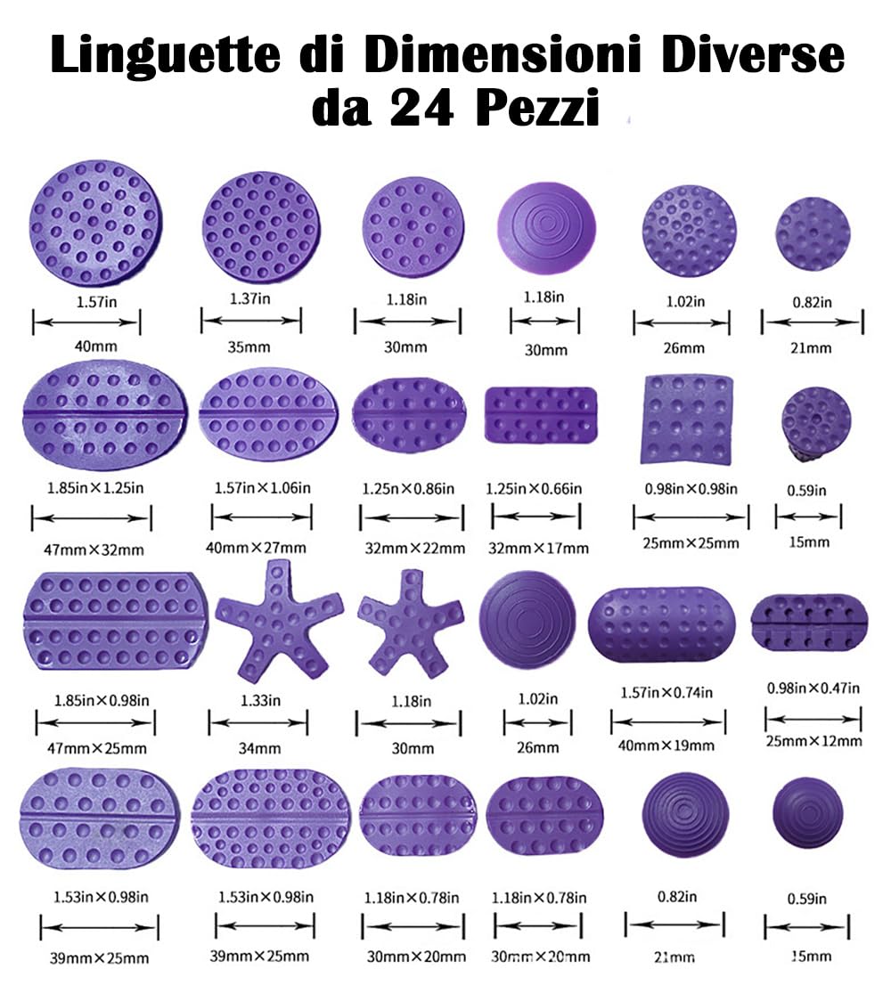Tirabolli per Carrozzeria Kit di 25pcs per Riparazione di Ammaccature Kit Riparazione Carrozzeria Auto per Riparazione di Danni alla Grandine e Rimozione di Ammaccature di Automobili