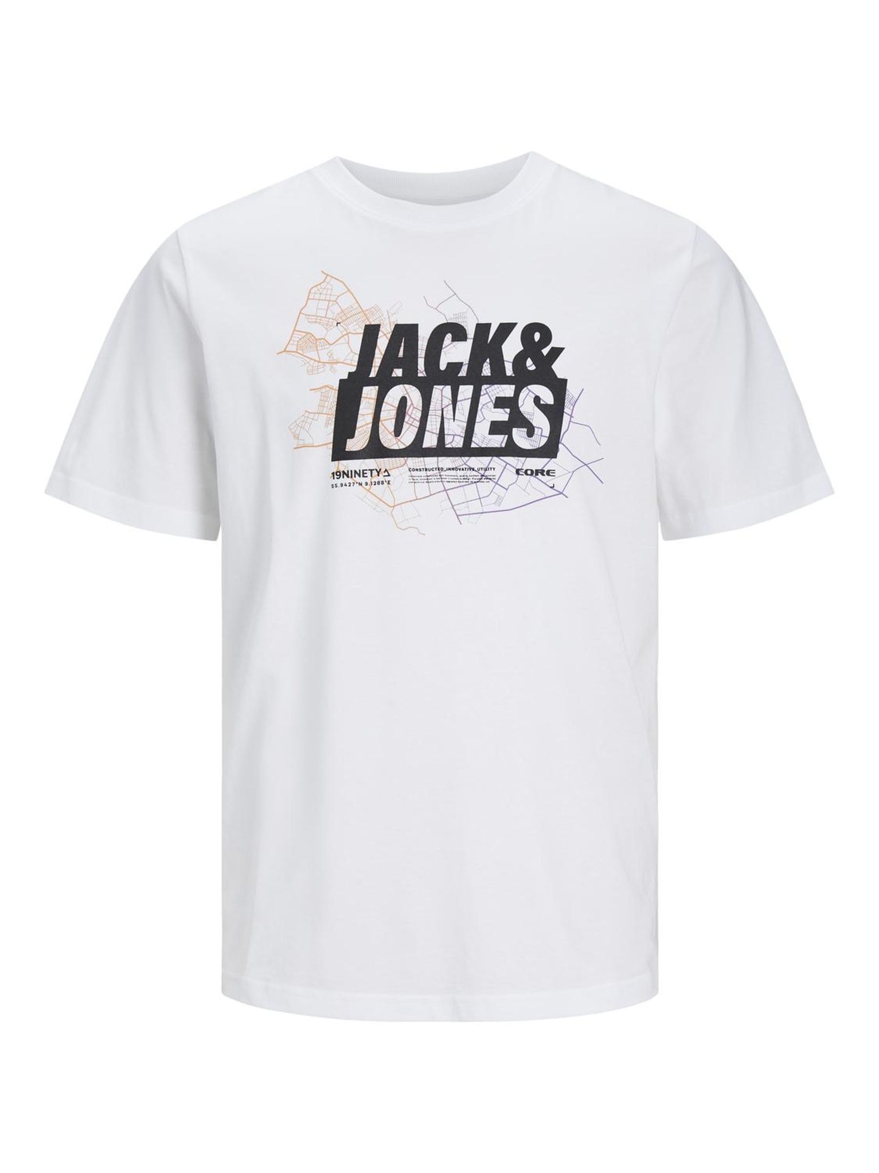 Jack & Jones Jcomap Logo tee SS Crew Neck Sn Camiseta para Hombre
