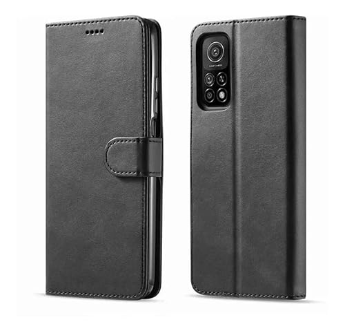 Capa Carteira de Couro Preta Para Xiaomi Note 11 4G