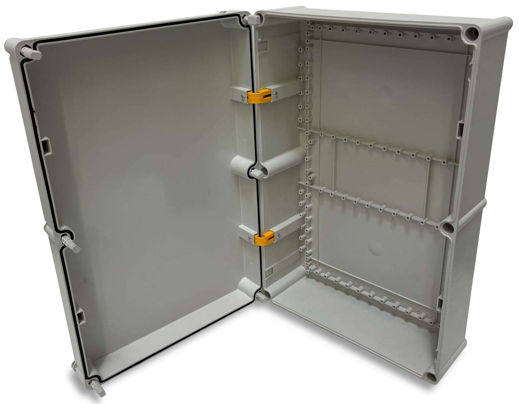 Armadio di controllo BOXEXPERT IP67 in plastica ABS 540×360×160 mm (Serie Perle). Scatola di distribuzione da parete impermeabile IK10 per esterni, contenitore industriale vuoto grigio chiaro