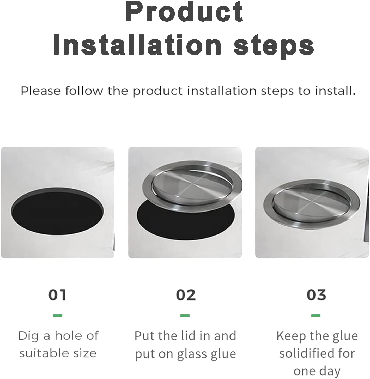 Trash Can Balance Flap Cover Garbage Can Rotating Top Lid Countertop Built-in Kitchen Round Waste Bin Lid, Brushed Surface Stainless Steel Chute Cover,Matte Black-Matte Black