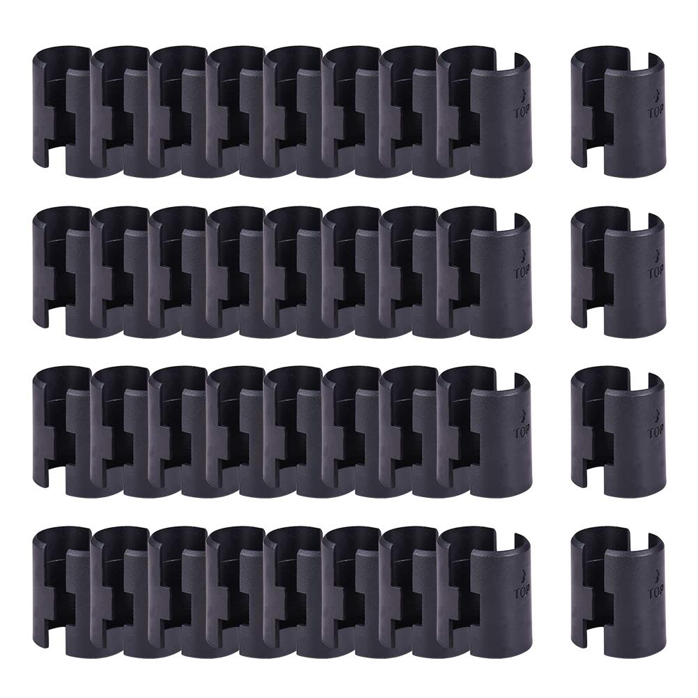 JSP Regal-Clips 24 Stück – Kunststoff-Spalthülsen Für Drahtregale, Passend Für 2,5 Cm Pfosten, Einfach Zu Montieren