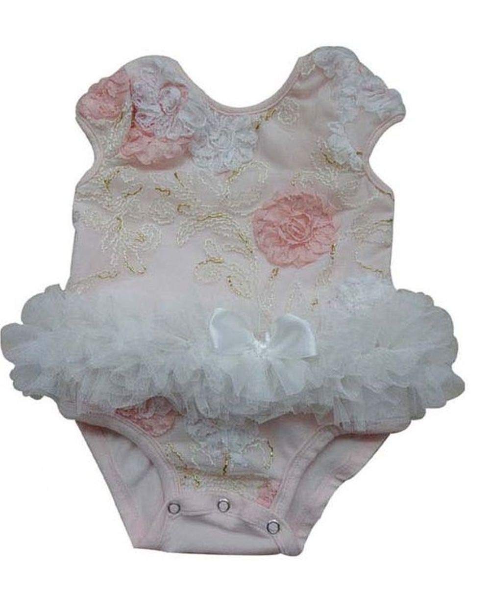 PopatuElegant Embroidered Ruffle Bodysuit