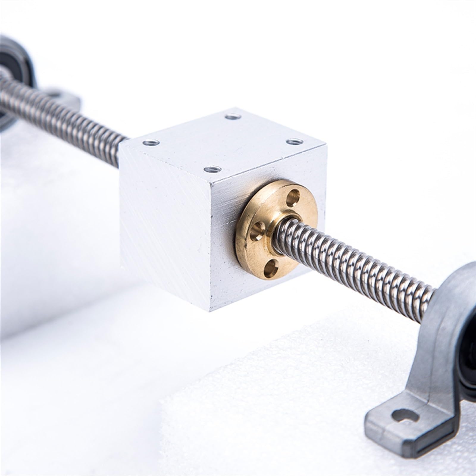 Threaded Backlash Tr10 Screw Linear Guide Rail Kit 4mm 8mm 12mm Lead Screw Brass Nut Horizontal Bearing Shaft T10 Lead Screw Handwheel Set Screw trapezoidal (Color : Lead 12mm Horizontal Set, Size :