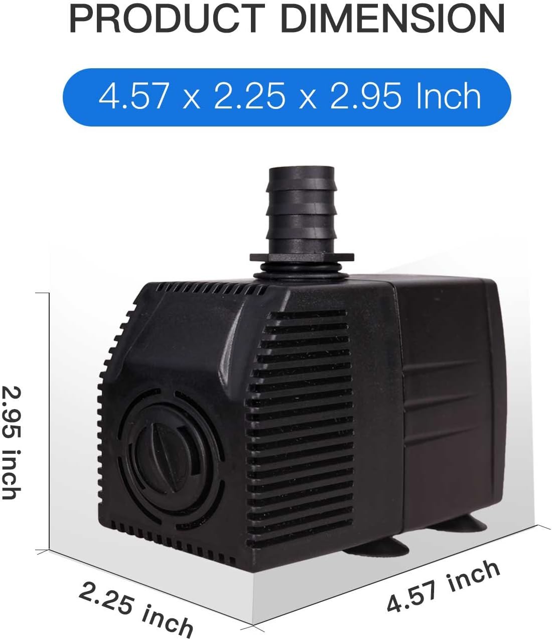Simple Deluxe Submersible Water Pump for Fish Tank, Hydroponics, Aquaponics, Fountains, Ponds, Statuary, Aquariums & Inline, Black : Industrial & Scientific