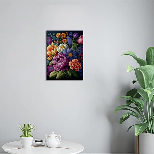 Miniatura 4 de Lienzo floral para pared, muchas flores exóticas, impresión en lienzo, hermosas plantas, pintura para sala de estar moderna, dormitorio, casa de