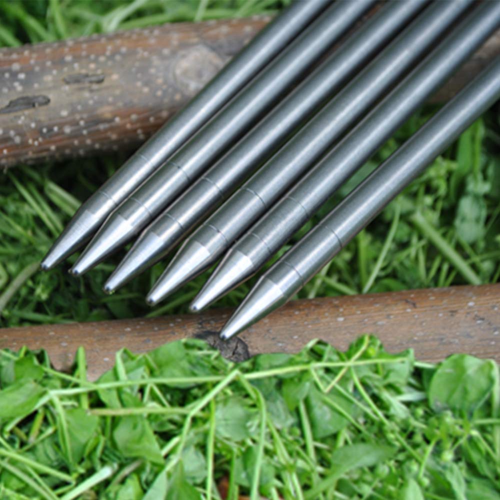 TiTo Titanium Piquetas para Tienda Robusto y Ultraligero Clavijas de Campaña Aire Libre con Mangos Piquetas Reflectante Pull Cuerdas para Camping Playa Lugares al Aire Libre y Arena(7 * 200 * 6pcs)