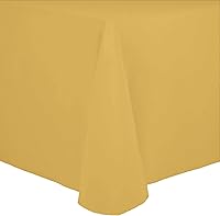 Vista 32 de Ultimate Textile Cotton-Feel - Mantel de comedor ovalado fino (60 x 84 pulgadas), color rojo