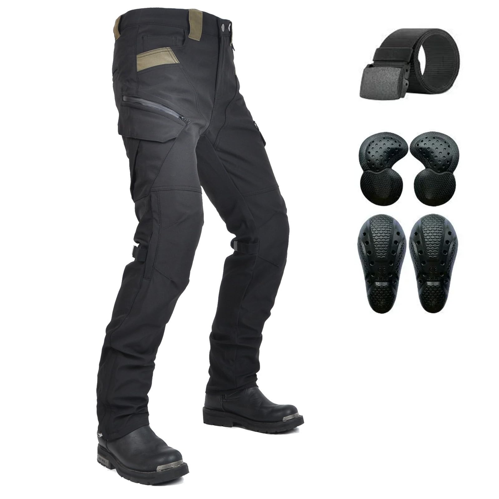Borvane GuardiaStrada Pantaloni Moto Uomo e Donna con Protezioni Rimovibili