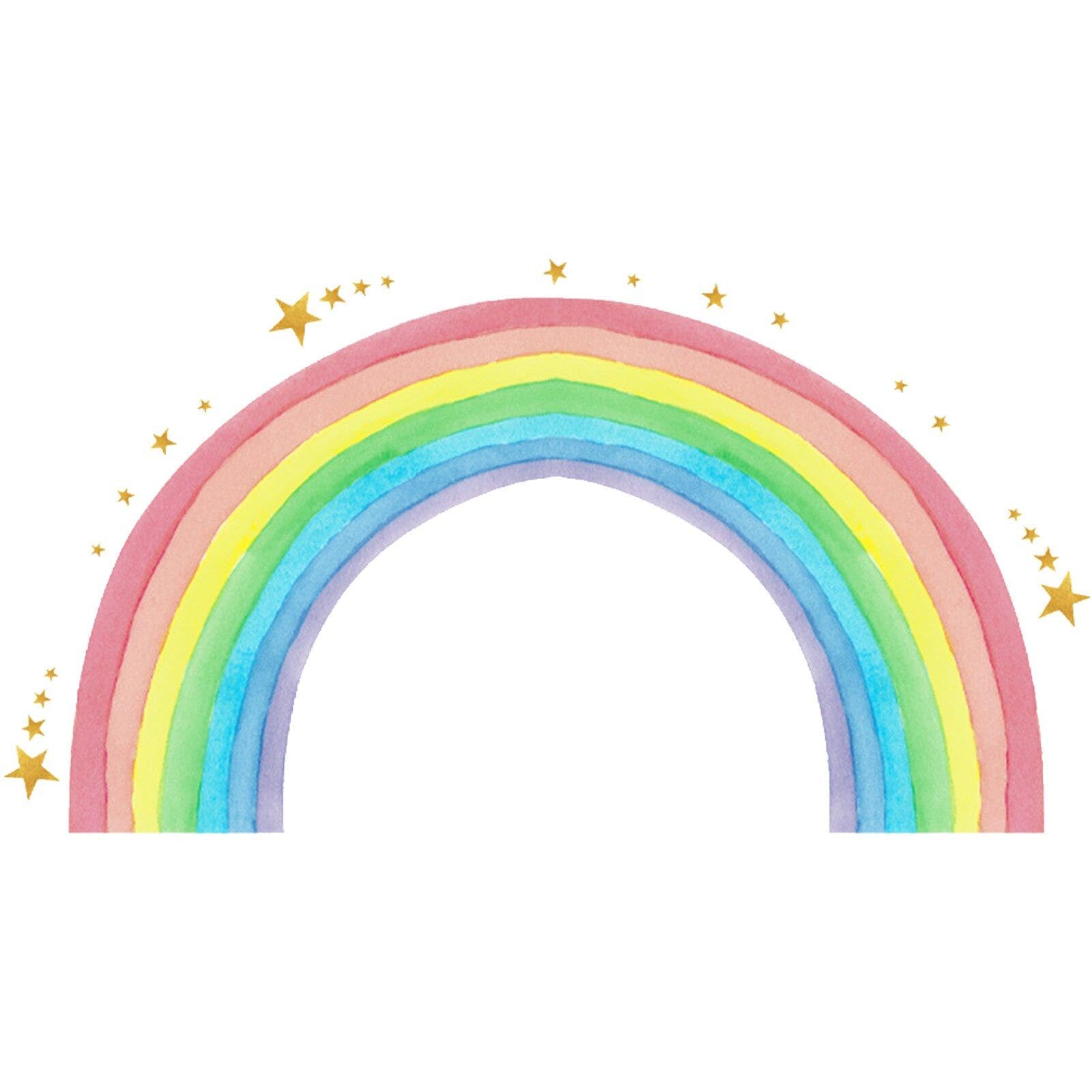 AMOYER Large Rainbow Wall Decals - Rainbow Wall Stickers Adhesive Decor for Kids Bedroom, Study, Baby Nursery