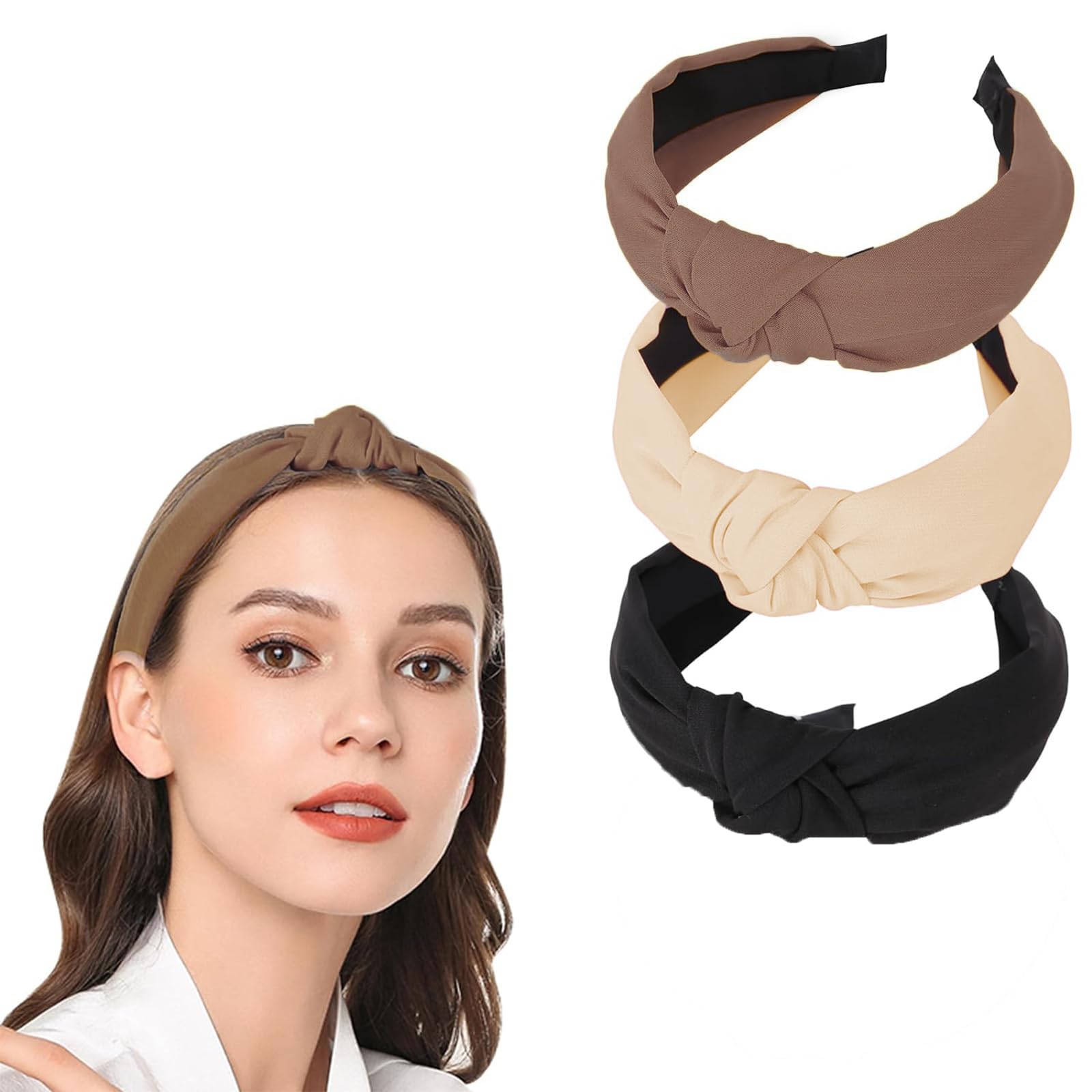 Diademas Anchas Para Mujer, Anudadas, Antideslizantes, Suaves