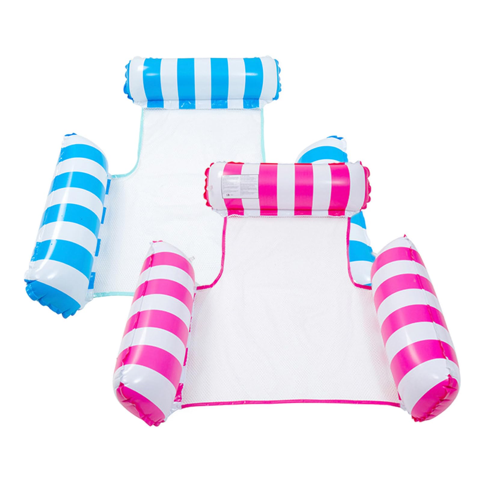 Inflatable Pool Float adults 2 Pack 4-in-1 Inflatable Water Hammock Swimming Pool Floating Chair Relax in the Swimming Pool, Beach, Bathroom,and Water Lounge Summer Holiday (Pink+Green)