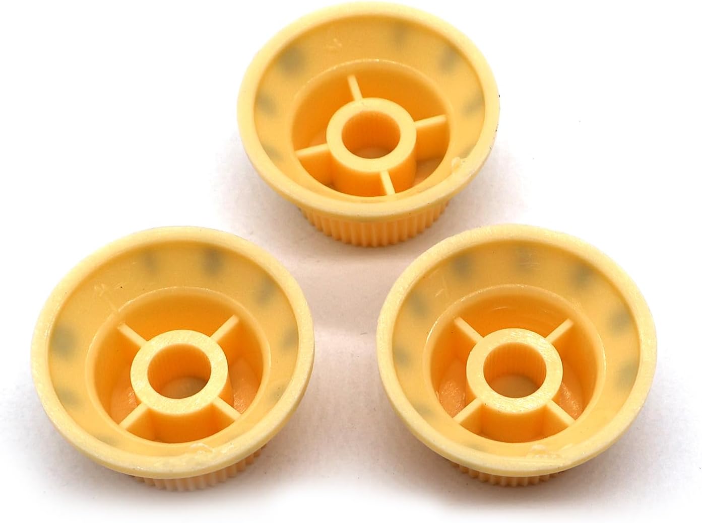 Speed Control Knobs 1 Volume 2 Tone Guitar Knob Set Fit ST Style Electric Guitar Parts (Yellow) thumbnail