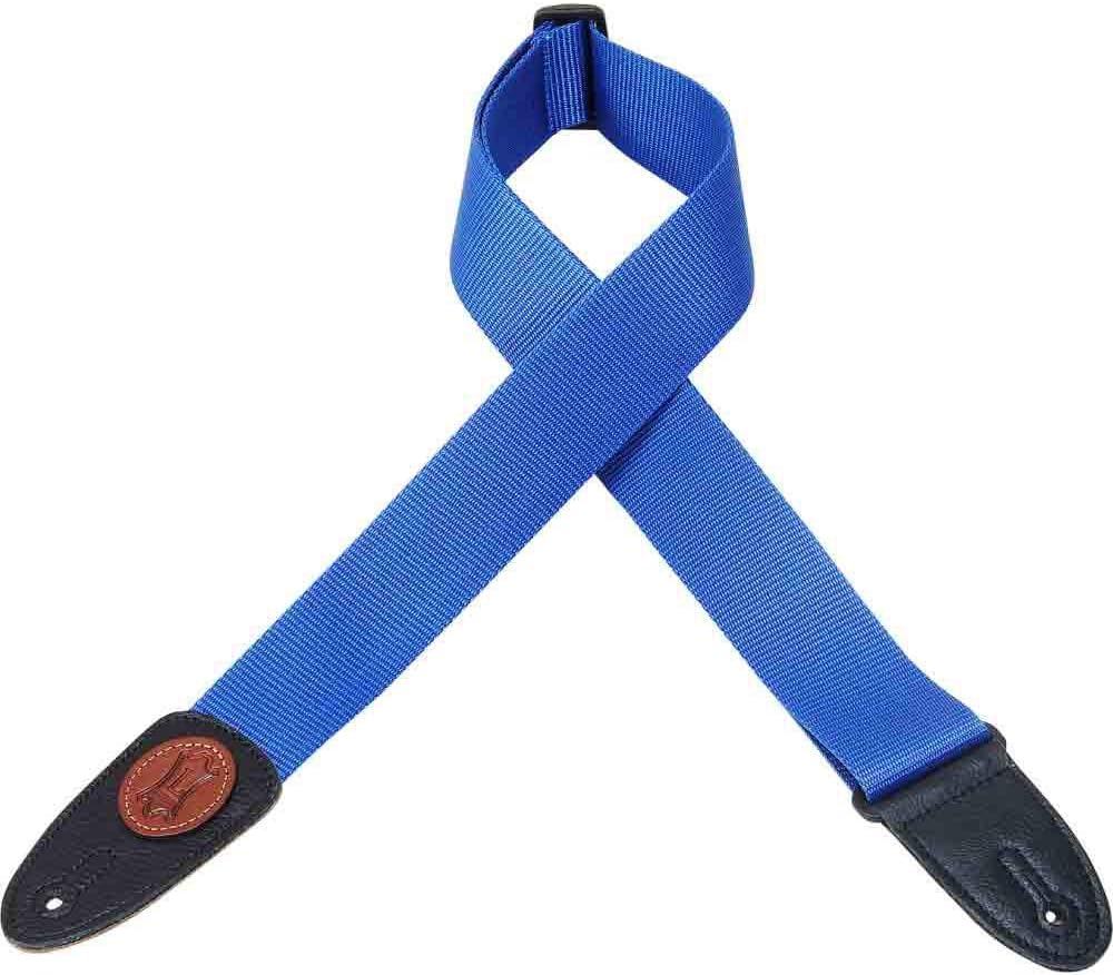 Levy's Leathers 2" Signature Series Soft-hand Polypropylene Guitar Strap with Leather Ends; Royal Blue (MSS8-ROY)