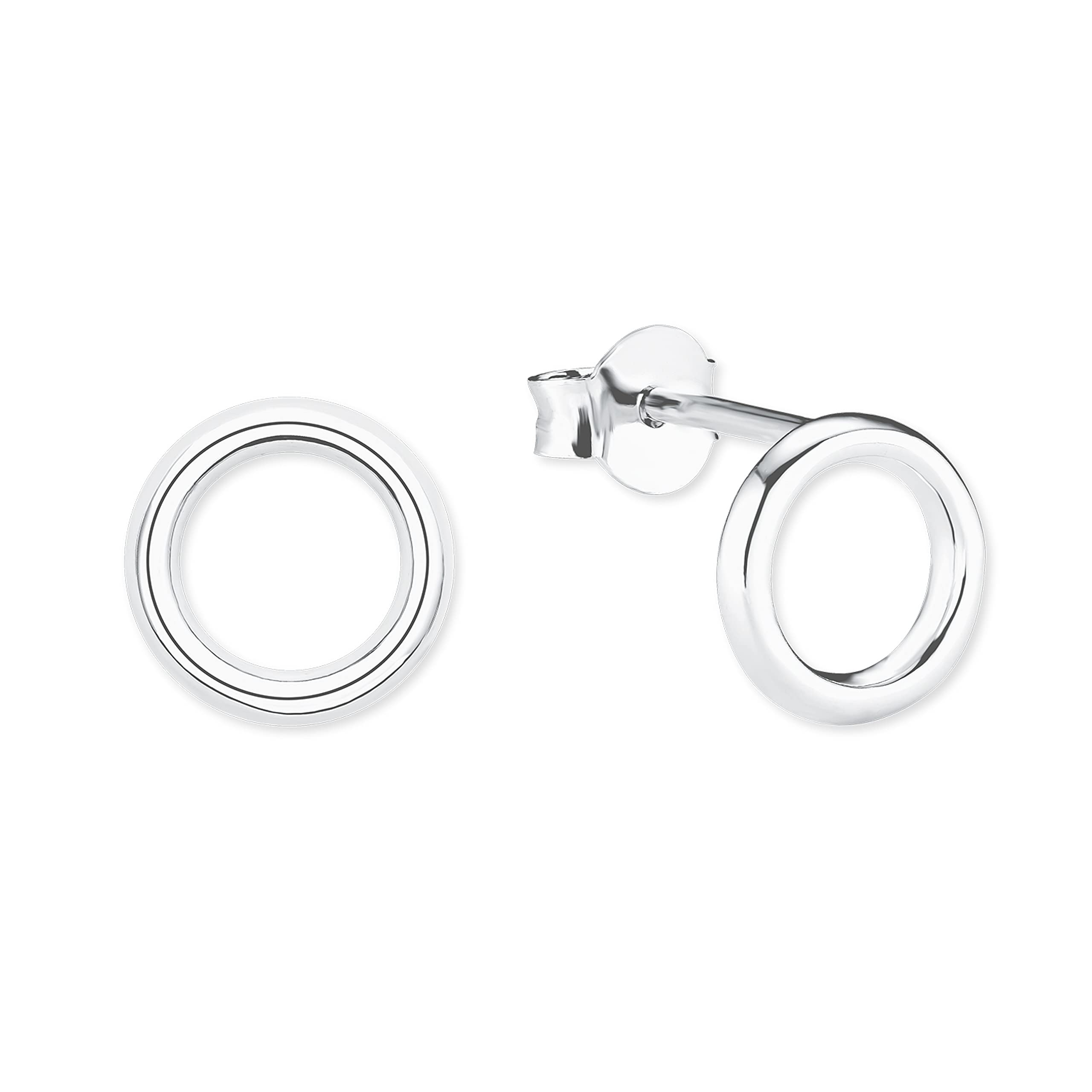 s.Oliver Stud earrings Women Ear jewelry, 8 cm, Silver, Comes in jewelry gift box, 2021807