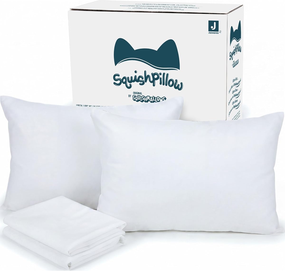by Original Squishmallows - Standard Size Bed Pillow 2-Pack (Medium Density) - Pillowcases Included