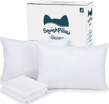 SquishPillow by Original Squishmallows - Standard Size Bed Pillow 2-Pack Medium Density - Pillowcases Included
