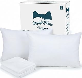 SquishPillow by Original Squishmallows - Standard Size Bed Pillow 2-Pack (Medium Density) - Pillowcases Included