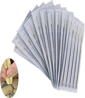 BAISENJF 50Pcs Sterile Tattoo Needles Set,1RL 3RL 5RL 7RL 9RL Stainless Steel Mixed Stick and Poke Tattoo Needles Kit,Professional Piercing Needles, Disposable Liner Shaders for Tattoo Tool Kit