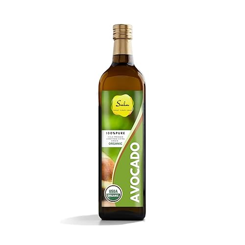 Aceite de aguacate crudo orgánico prensado en frío sin refinar certificado por USDA - 16 onzas líquidas