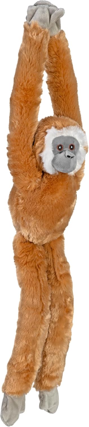 Wild Republic Ecokins Hanging Gibbon, Stuffed Animal, 22 inches, Gift for Kids, Plush Toy, Made from Spun Recycled Water Bottles, Eco Friendly, Child’s Room Decor
