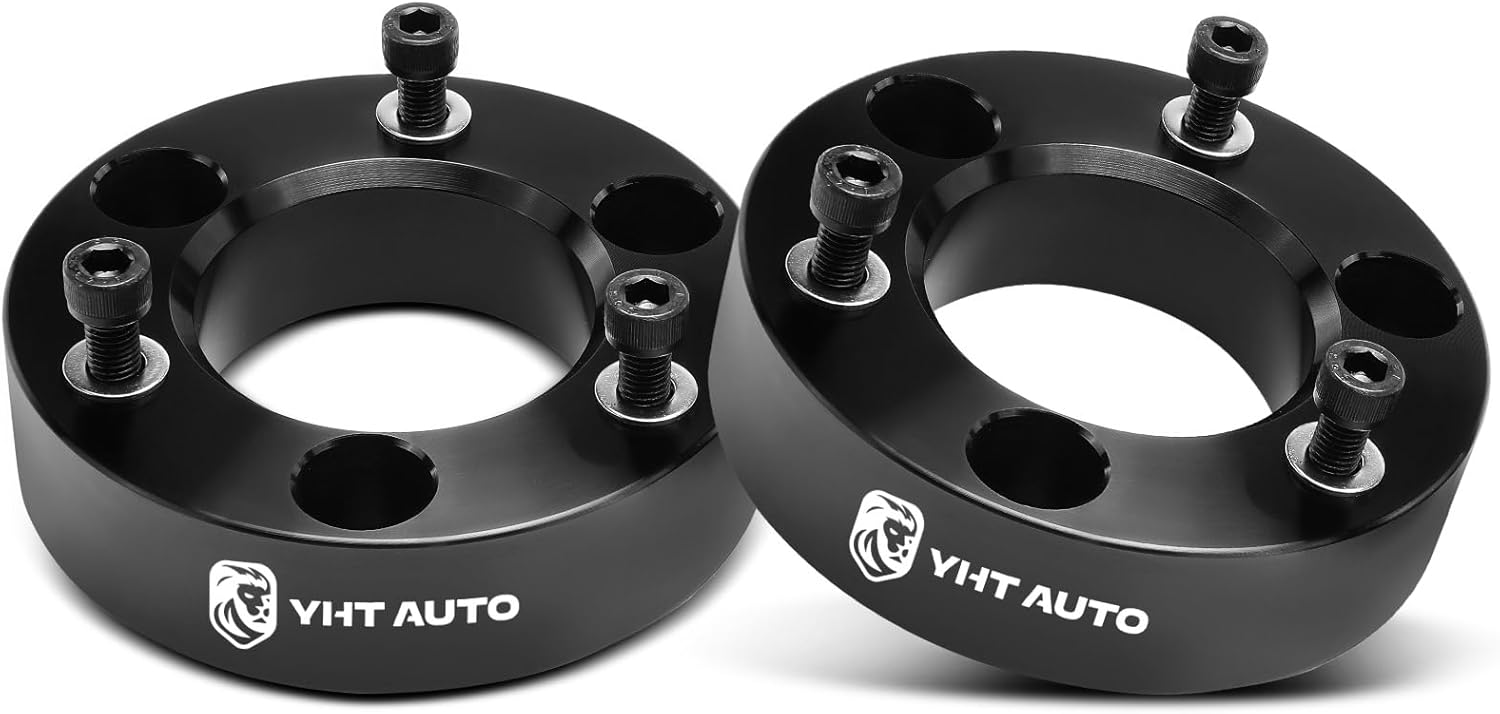 YHTAUTO 2.5 inch Front Leveling Lift Kit, Aluminum Strut Spacers w/Hardware Kit Compatible with 2004-2023 Nissan Titan/Armada, RWD/4WD, Suspension Leveling Kit Set of 2